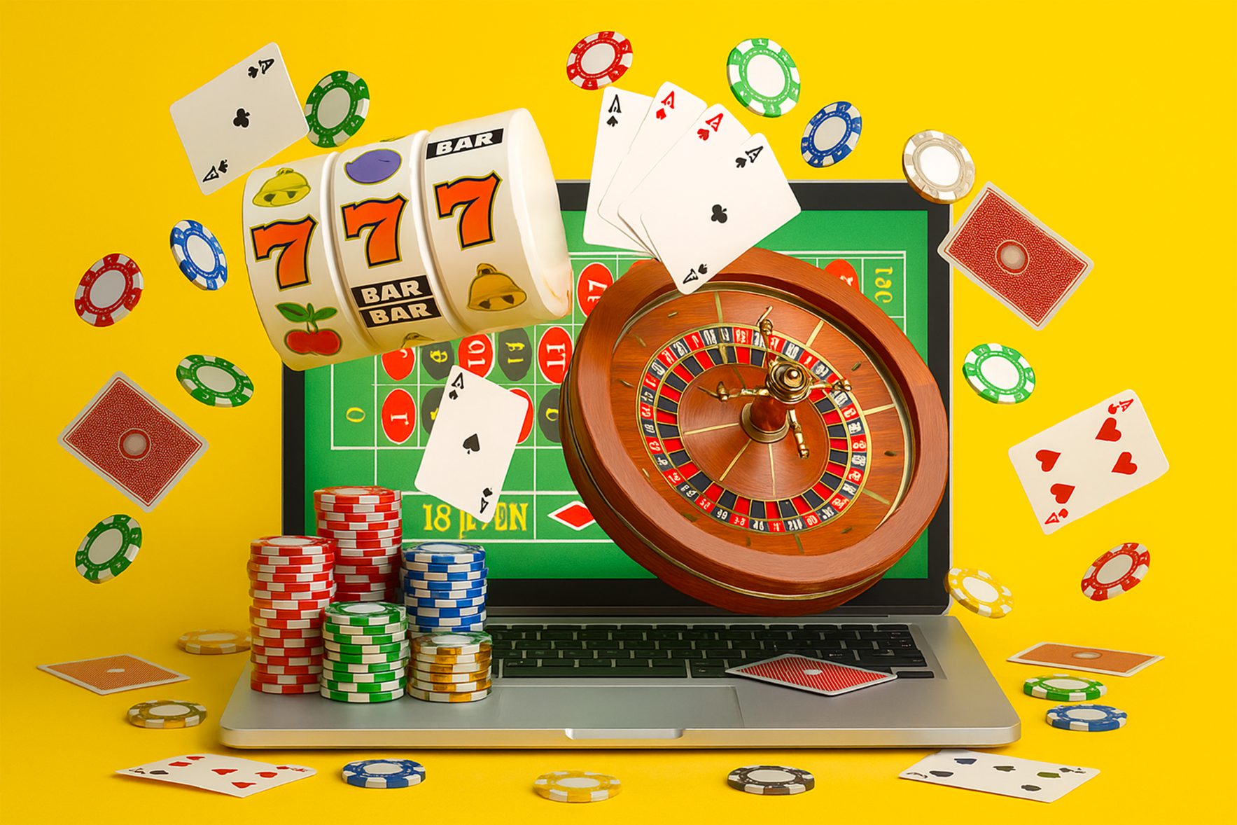 Miglior Casino Online: Notebook con Roulette, Poker, Black Jack in 3D