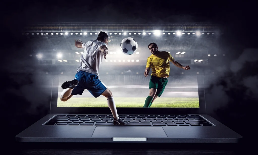 Come Ricaricare Conto gioco online: Notebook con giocatori calcio in rilievo
