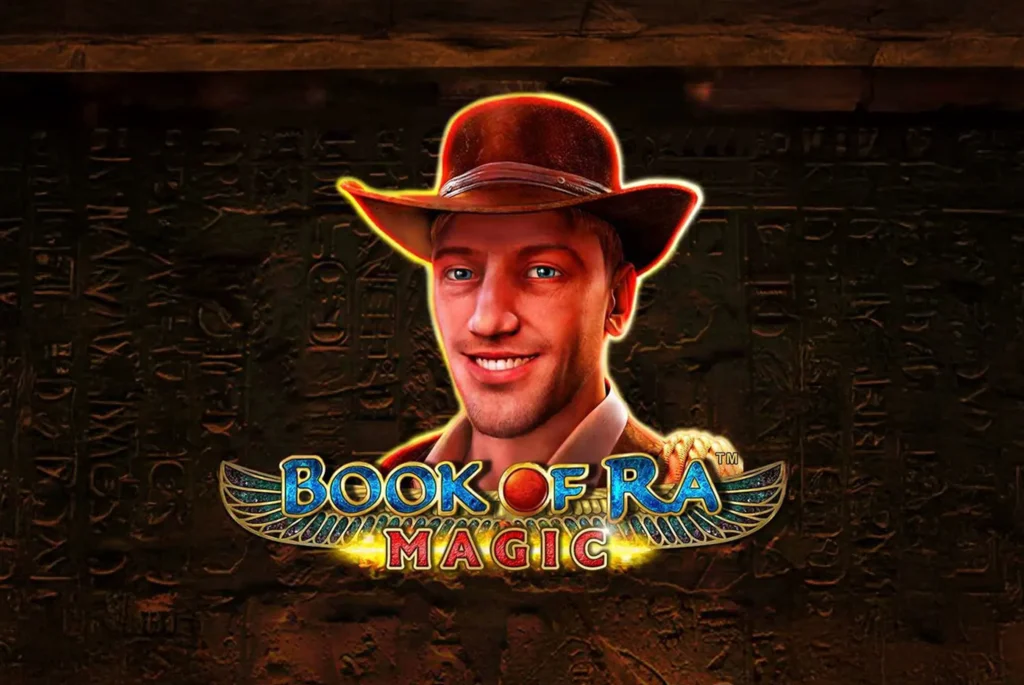 Grafica del gioco Book of Ra Magic con esploratore, immagine illustrativa per spiegare Book of Ra come funziona nelle slot online.